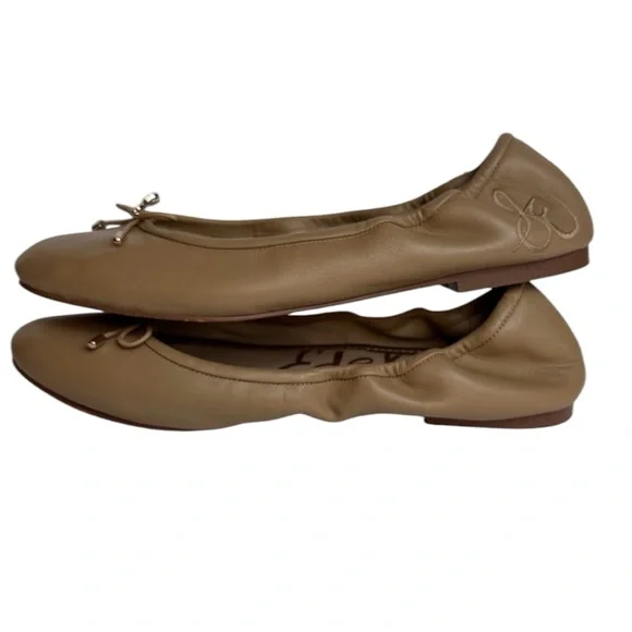 Sam Edelman Women's Felicia soft Beige/Tan Ballet Leather Flats Size 7 - Picture 6 of 9